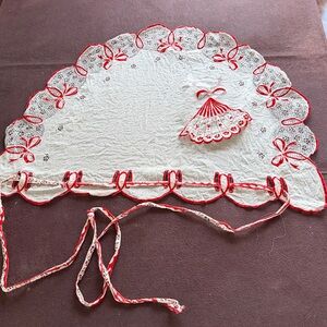 #1950 sheer velvet 1/2 apron